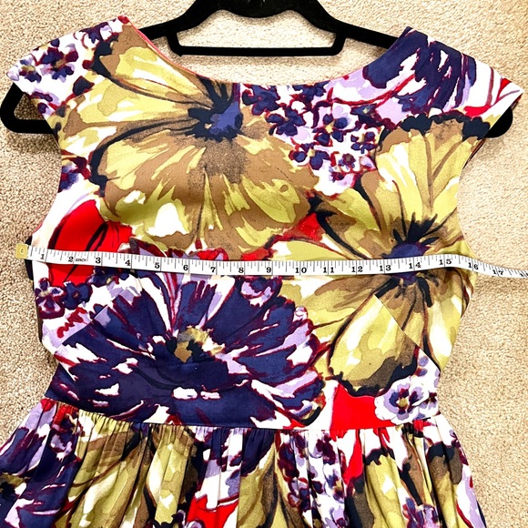 Donna Morgan Womens Cotton Sateen Tie-Back Fit-and-Flare Dress, Size 4 - Picture 7 of 8